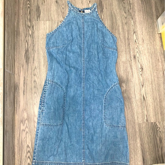 SOLD NWOT LOFT light wash denim dress size 6 - Picture 3 of 14